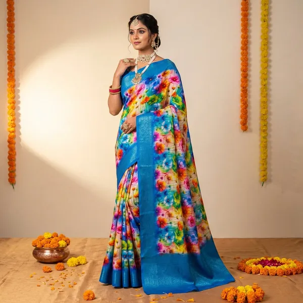 Blue_Aura_Cotton_Silk_Digital_Print_With_Latkan_Work_Saree_For_Women