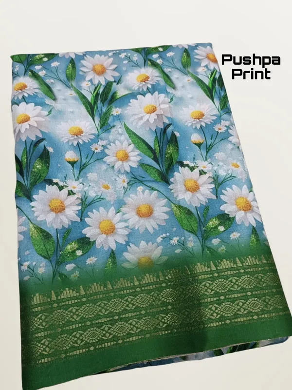 Green_Aura_Cotton_Silk_Digital_Print_With_Latkan_Work_Saree_For_Women