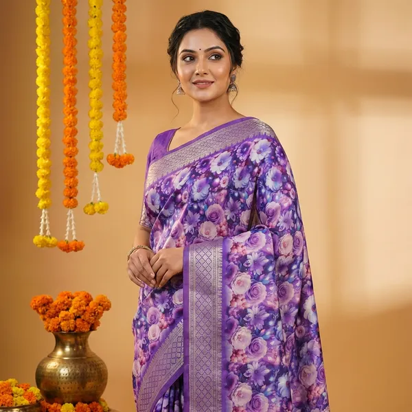 Dark_Purple_Aura_Cotton_Silk_Digital_Print_With_Latkan_Work_Saree_For_Women