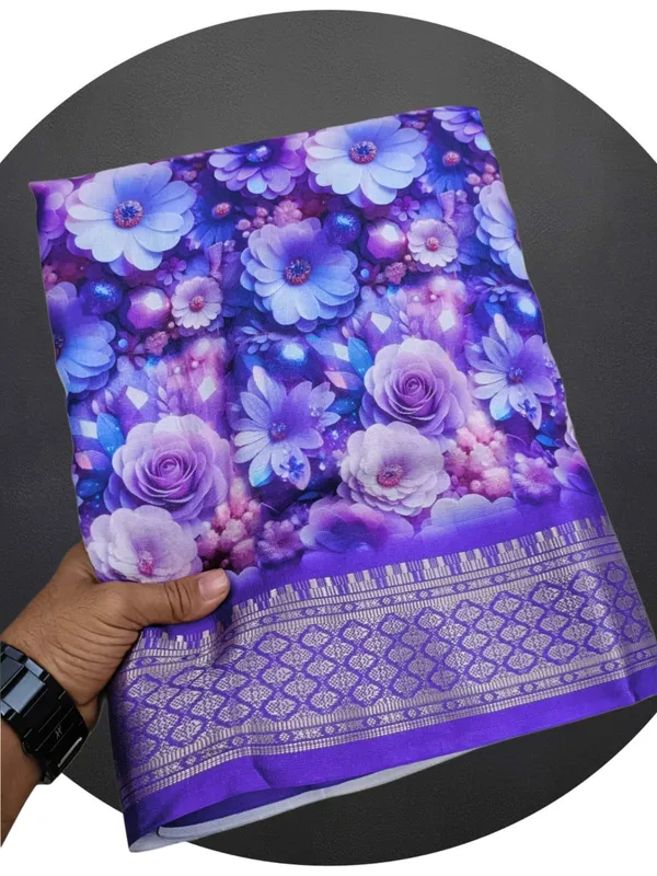Dark_Purple_Aura_Cotton_Silk_Digital_Print_With_Latkan_Work_Saree_For_Women