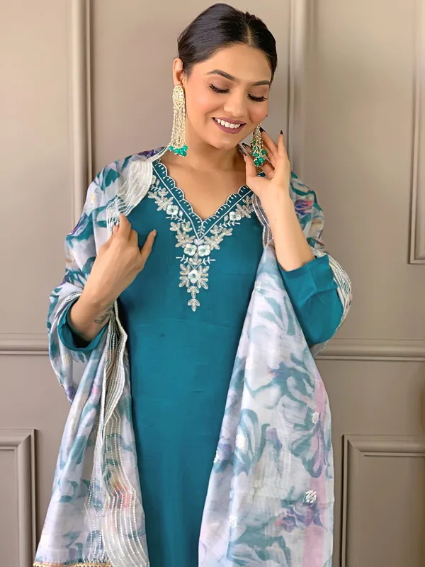 Rama_Viscose_Chanderi_Embroidery_Kurti_With_Pant_&_Dupatta_For_Women