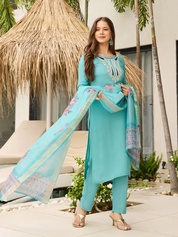 Rama_Viscose_Embroidery_Kurti_With_Pant_&_Dupatta_For_Women