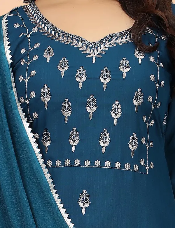 Rama_Cotton_Blend_Embroidery_Kurti_With_Pant_&_Dupatta_For_Women