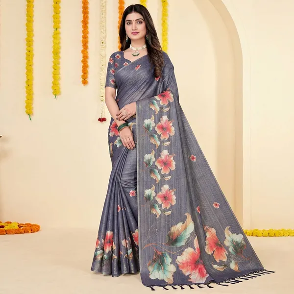 Blue_Erode_Cotton_Silk_Digital_Print_With_Latkan_Work_Saree_For_Women