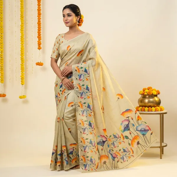Cream_Erode_Cotton_Silk_Digital_Print_With_Latkan_Work_Saree_For_Women