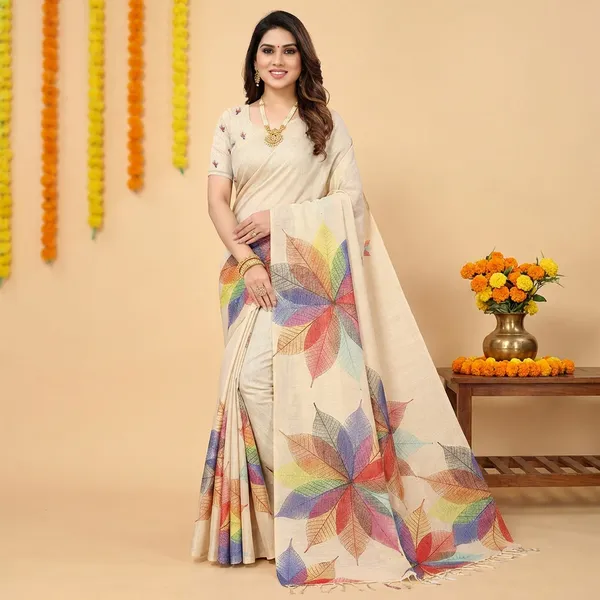 Cream_Erode_Cotton_Silk_Digital_Print_With_Latkan_Work_Saree_For_Women