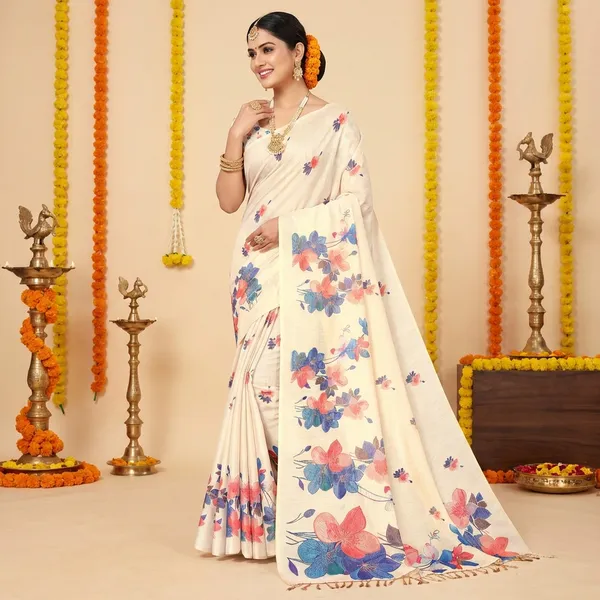Cream_Erode_Cotton_Silk_Digital_Print_With_Latkan_Work_Saree_For_Women