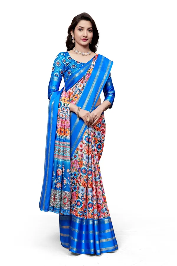 Blue_Aura_Cotton_Silk_Digital_Print_With_Latkan_Work_Saree_For_Women