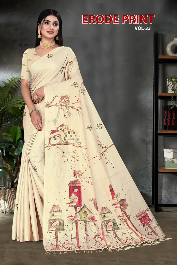 Cream_Erode_Cotton_Silk_Digital_Print_With_Latkan_Work_Saree_For_Women