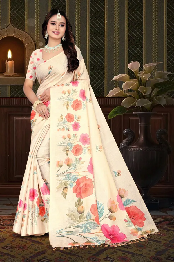 Cream_Erode_Cotton_Silk_Digital_Print_With_Latkan_Work_Saree_For_Women