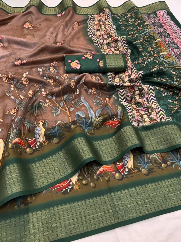 Brown_Aura_Cotton_Silk_Digital_Print_With_Latkan_Work_Saree_For_Women