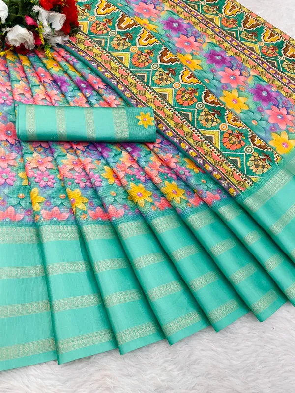Rama_Aura_Cotton_Silk_Digital_Print_With_Latkan_Work_Saree_For_Women