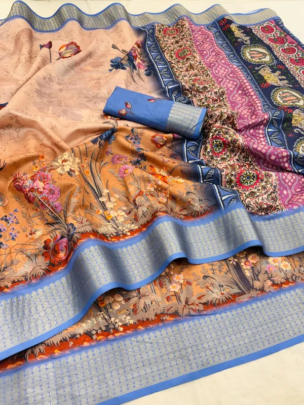 Brown_Aura_Cotton_Silk_Digital_Print_With_Latkan_Work_Saree_For_Women