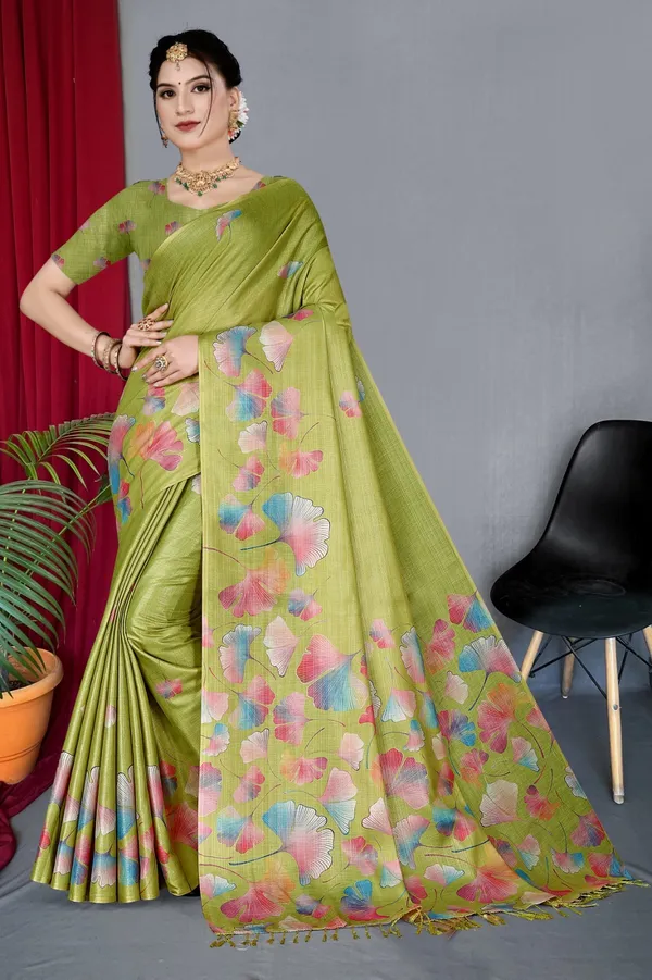 Mehndi_Erode_Cotton_Silk_Digital_Print_With_Latkan_Work_Saree_For_Women