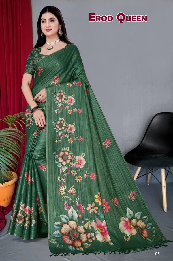 Green_Erode_Cotton_Silk_Digital_Print_With_Latkan_Work_Saree_For_Women