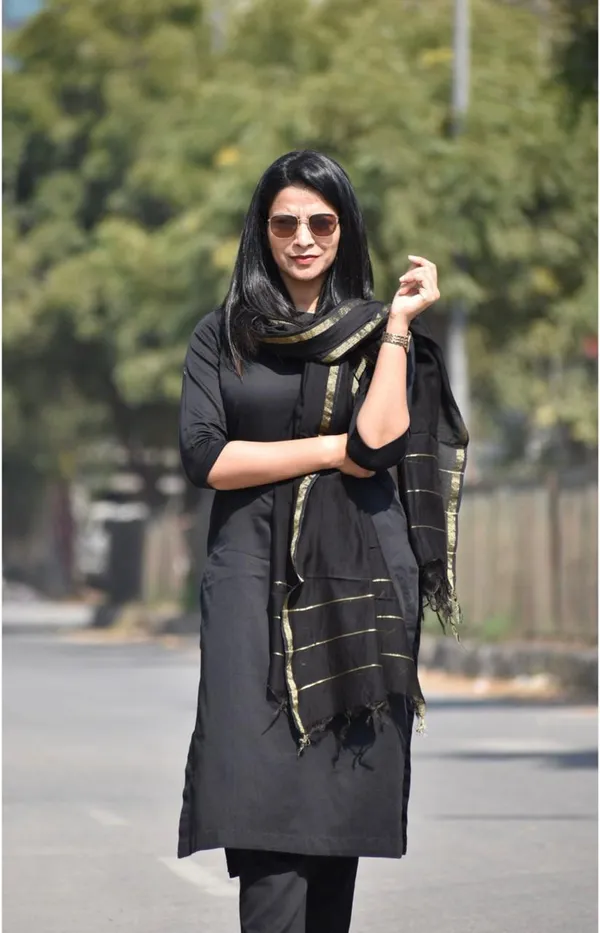 Black_70%_Cotton_And_30%_Rayon_Co-Ord_Set_For_Women