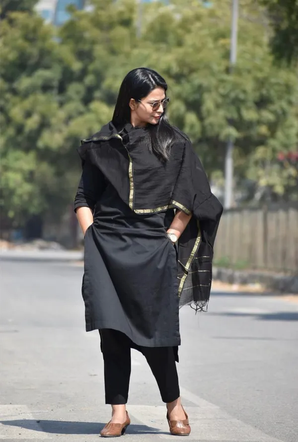 Black_70%_Cotton_And_30%_Rayon_Co-Ord_Set_For_Women