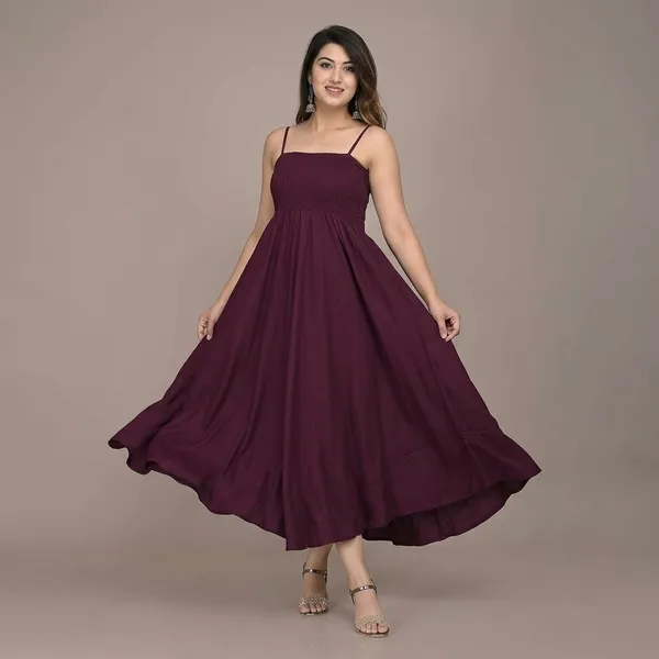 Maroon_70%_Silk_And_30%_Rayon_Gown_For_Women