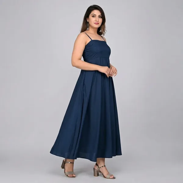 Blue_70%_Silk_And_30%_Rayon_Gown_For_Women