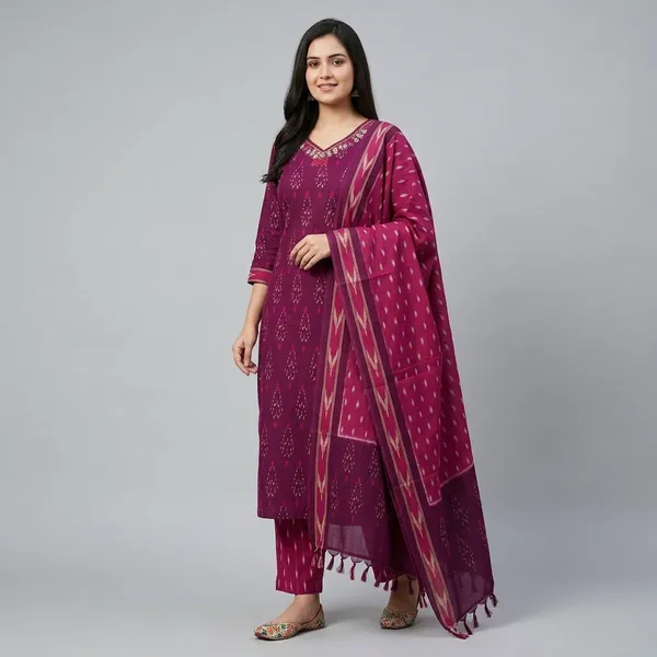 Purple_70%_Cotton_And_30%_Rayon_Co-Ord_Set_For_Women