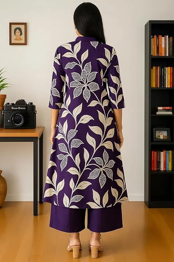Purple_70%_Cotton_And_30%_Rayon_Co-Ord_Set_For_Women