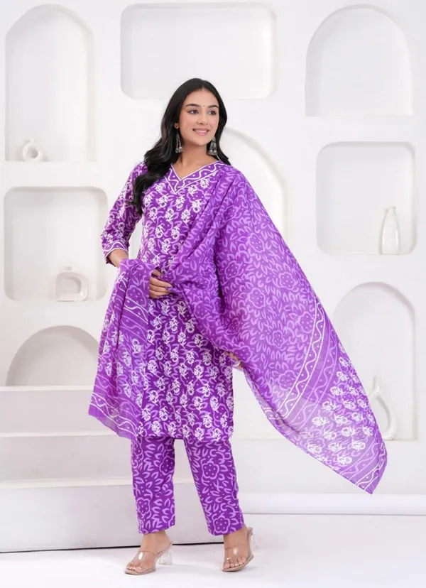 Purple_70%_Cotton_And_30%_Rayon_Co-Ord_Set_For_Women