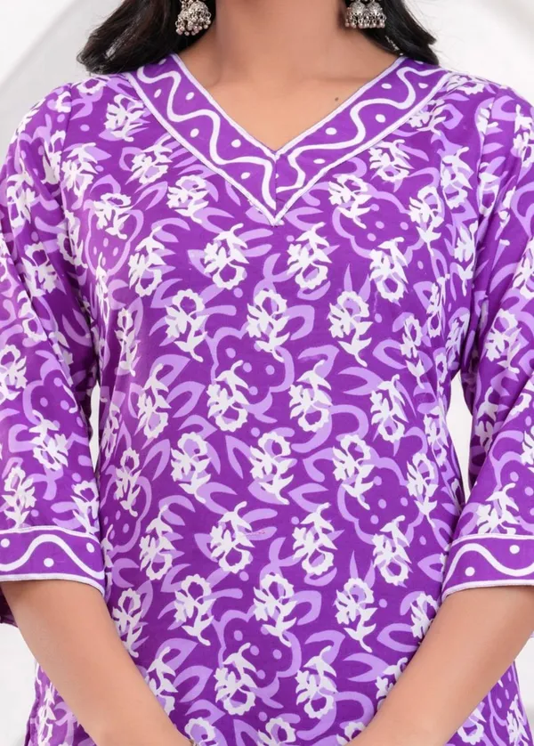 Purple_70%_Cotton_And_30%_Rayon_Co-Ord_Set_For_Women
