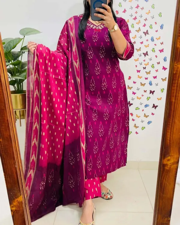 Purple_70%_Cotton_And_30%_Rayon_Co-Ord_Set_For_Women