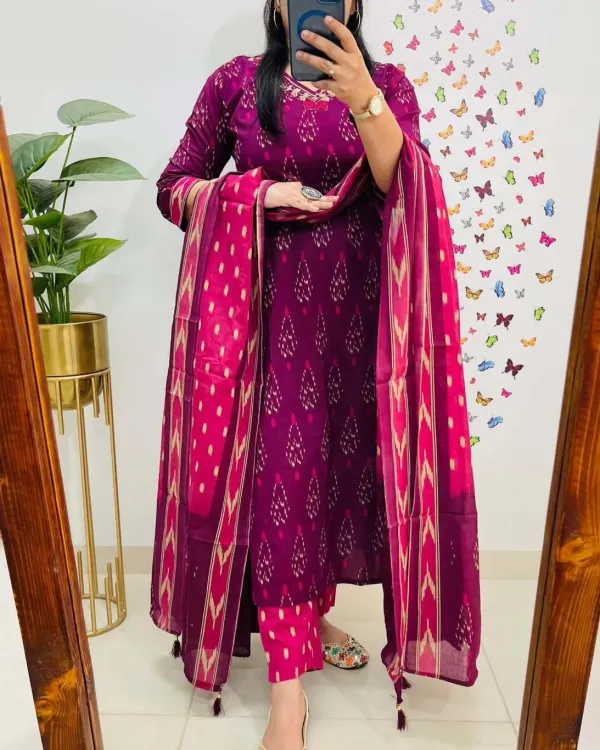 Purple_70%_Cotton_And_30%_Rayon_Co-Ord_Set_For_Women
