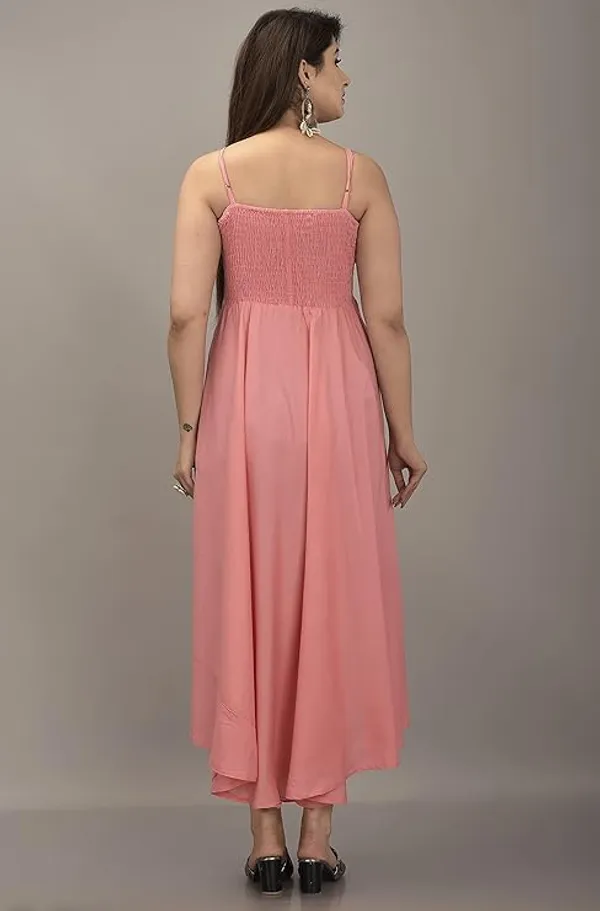 Peach_70%_Silk_And_30%_Rayon_Gown_For_Women
