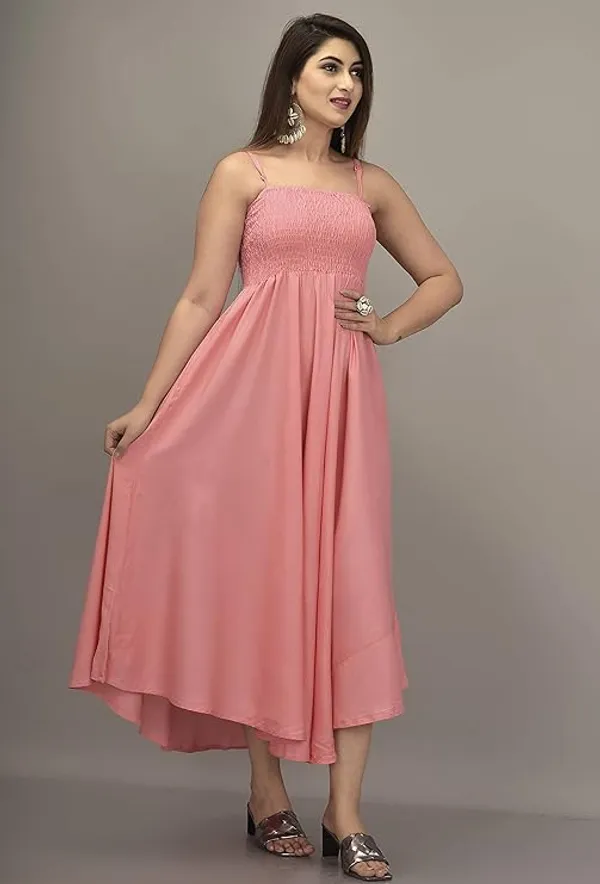 Peach_70%_Silk_And_30%_Rayon_Gown_For_Women