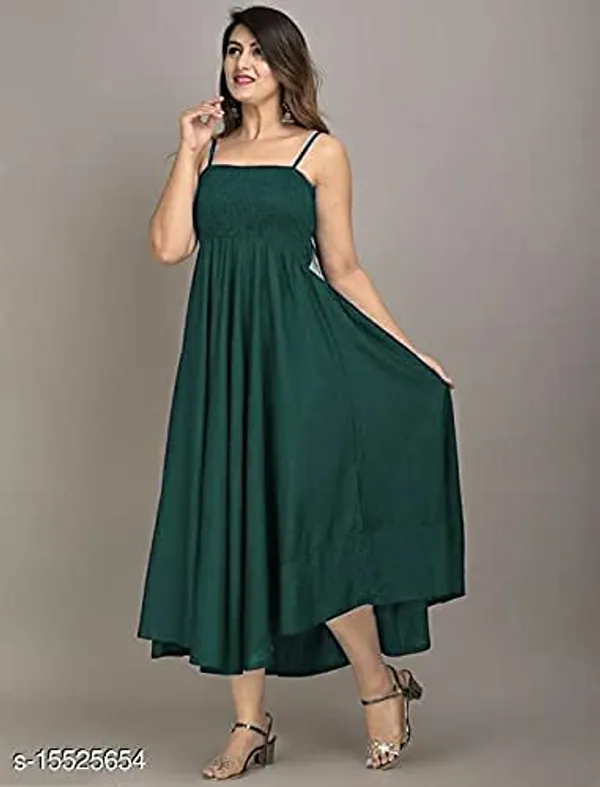 Green_70%_Silk_And_30%_Rayon_Gown_For_Women
