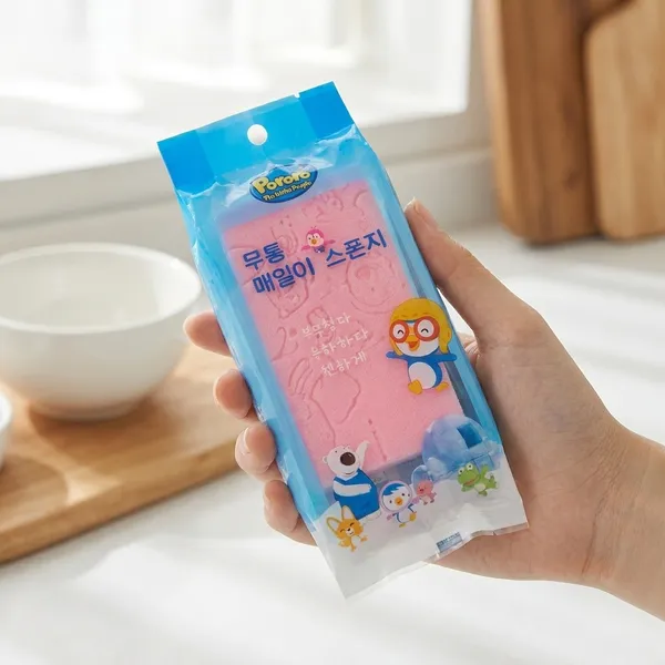 Pororo_Pink_Kitchen_Cleaning_Sponge