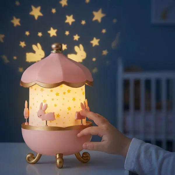 Bunny'S_Carousel_Night_Light_Projector__Pink_Musical_Rotating_Led_Lamp