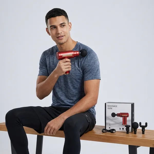 Rechargeable_Percussion_Massage_Gun_With_Multiple_Attachment_Heads