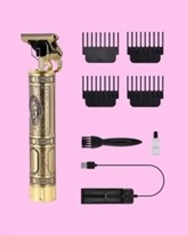 Professional_Rechargeable_Hair_Trimmer_&_Clipper_Kit__Gold_Edition_With_4_Guide_Combs