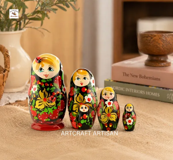 Multicolour_Hand_Painted_Wooden_Traditional_Russian_Matryoshka_Nesting_Dolls_Set_Of_5