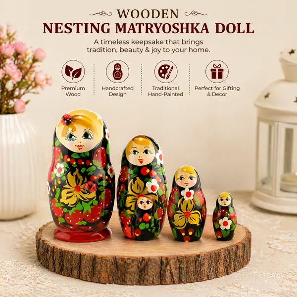 Multicolour_Hand_Painted_Wooden_Traditional_Russian_Matryoshka_Nesting_Dolls_Set_Of_5