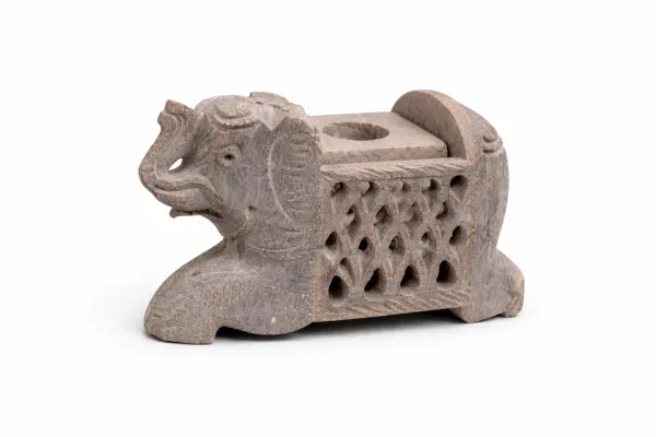 Stone_Carved_Elephant_Candle_holder