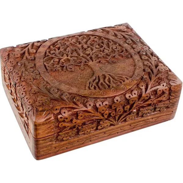 Brown_Handcrafted_Wooden_Tree_Of_Life_Jewelry_Box_With_Intricate_Carvings