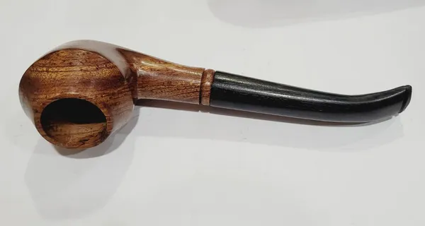 Brown_Wooden__Décor_Pipe_With_Curved_Stem