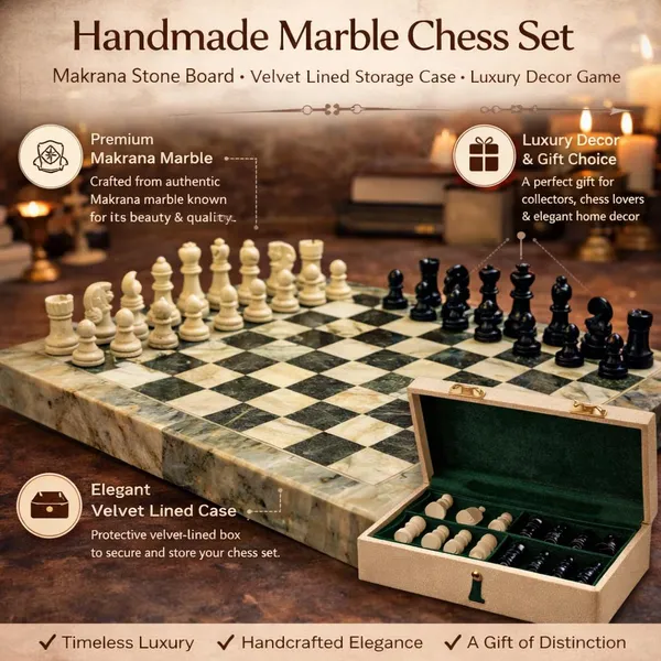 Multicolor_Handcrafted_Marble_Wooden_Chess_Set_With_Carved_Pieces