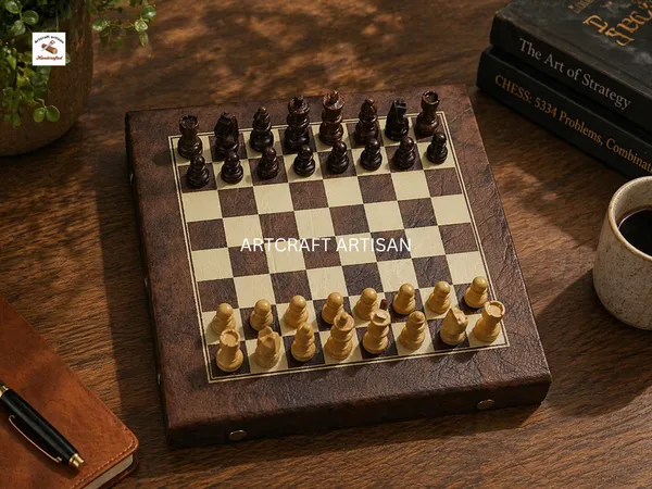 Leather_Magnetic_Chess_Board_Set