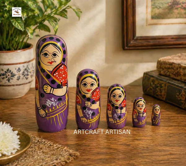 Wooden_Indian_Lady_Doll_5_in_1_Set