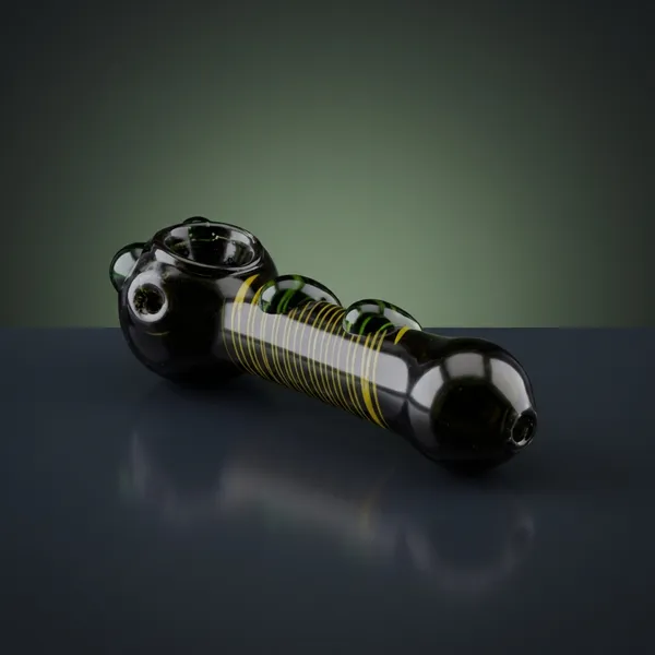 Black_Artistic_Hand_Blown_Glass_Decor_Pipe_With_Spiral_Design