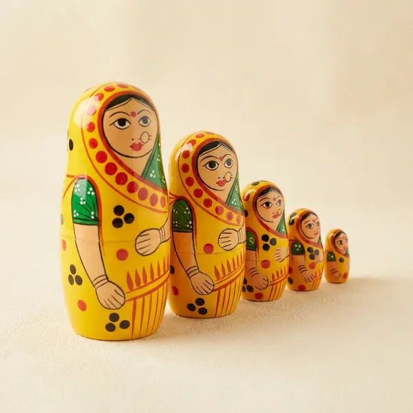 Multicolour_Hand_Painted_Wooden_Traditional_Russian_Matryoshka_Nesting_Dolls_Set_Of_5