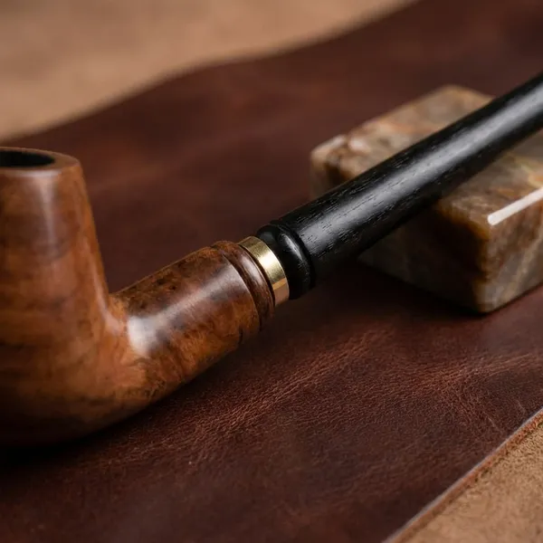 Brown_Classic_Wooden__Décor_Pipe_With_Stem