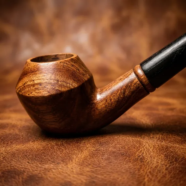 Brown_Wooden__Décor_Pipe_With_Curved_Stem