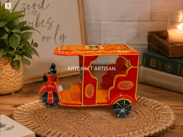 Handcrafted_Wooden_Indian_Auto_Rickshaw_Miniature_|_Handpainted_Toto_Model_|_Vintage_Tuk_Tuk_Decor_|_Indian_Souvenir_|_Desk_&_Home_Decor_Gift