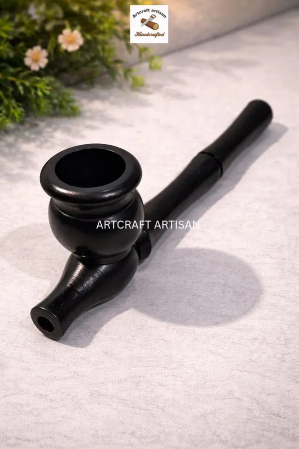 Black_Wooden_Craft_Pipe_5_Inch_|_Handmade_decor__Pipe
